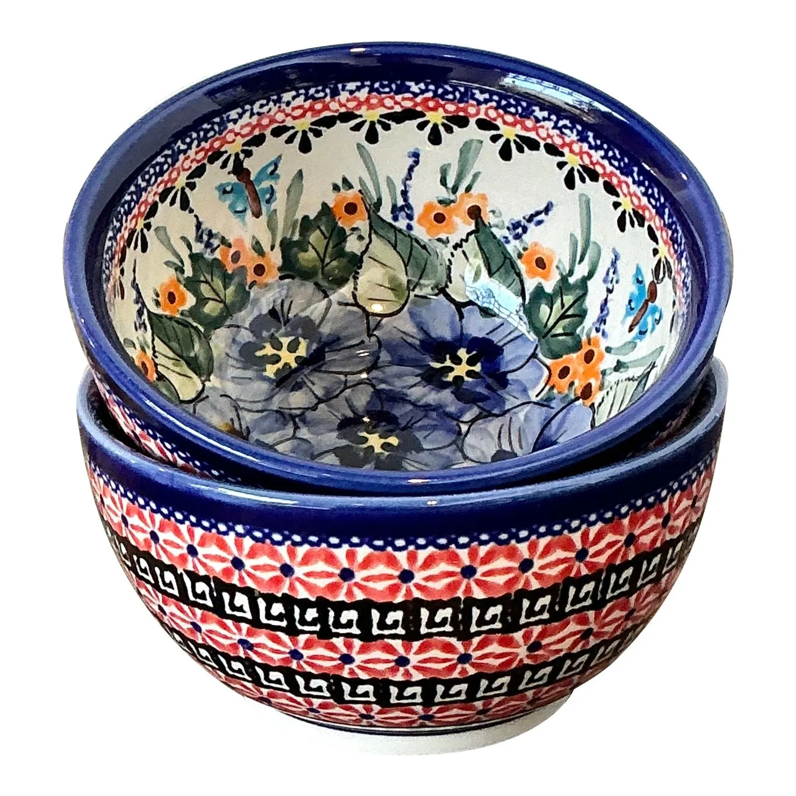Vintage Polish Hand Painted Ceramic Bowls - Set of 2 — additional photo 8