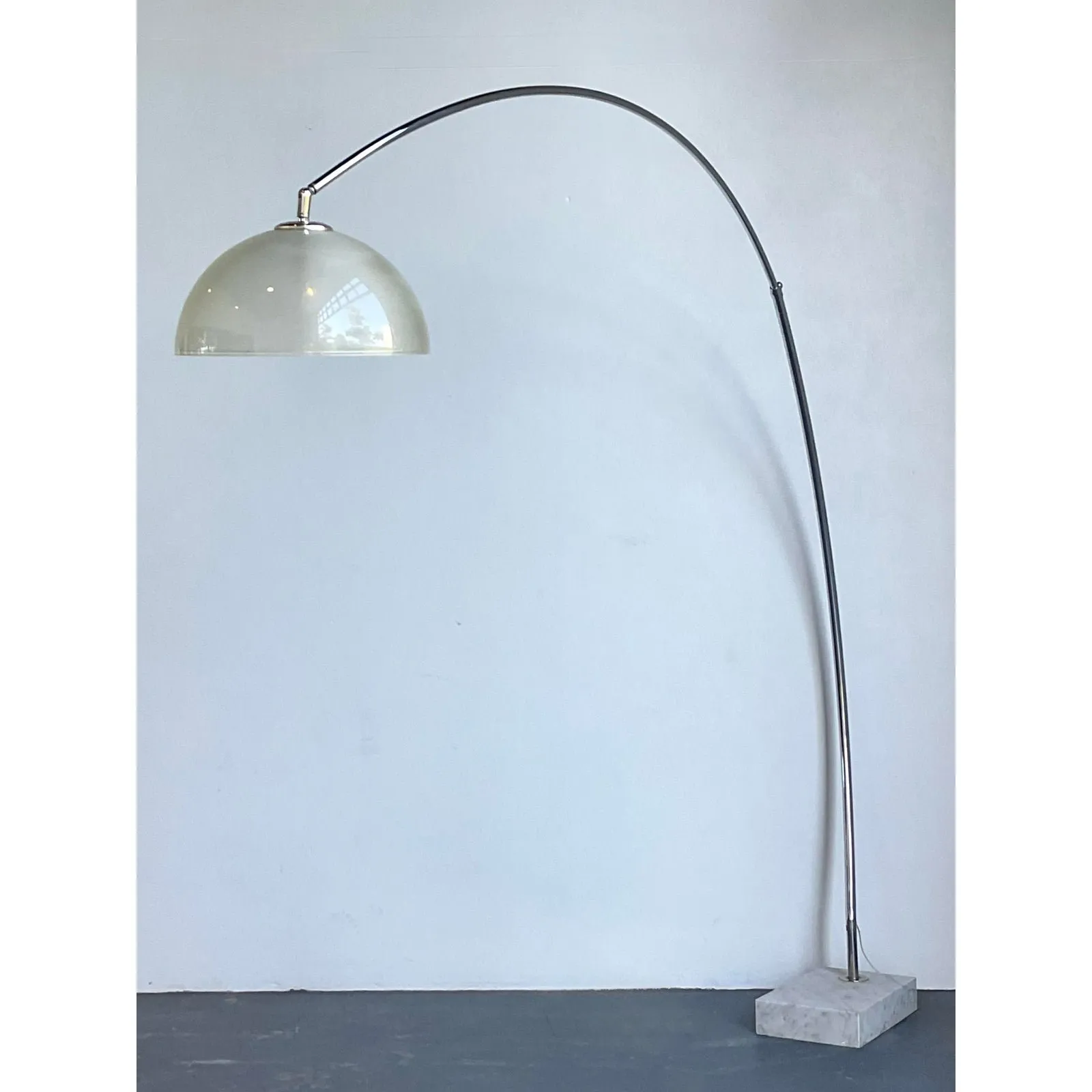 Vintage Chrome and Glass Arc Lamp — additional photo 1