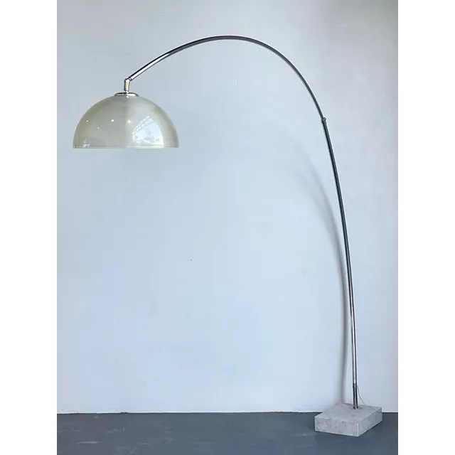 Vintage Chrome and Glass Arc Lamp — additional photo 1