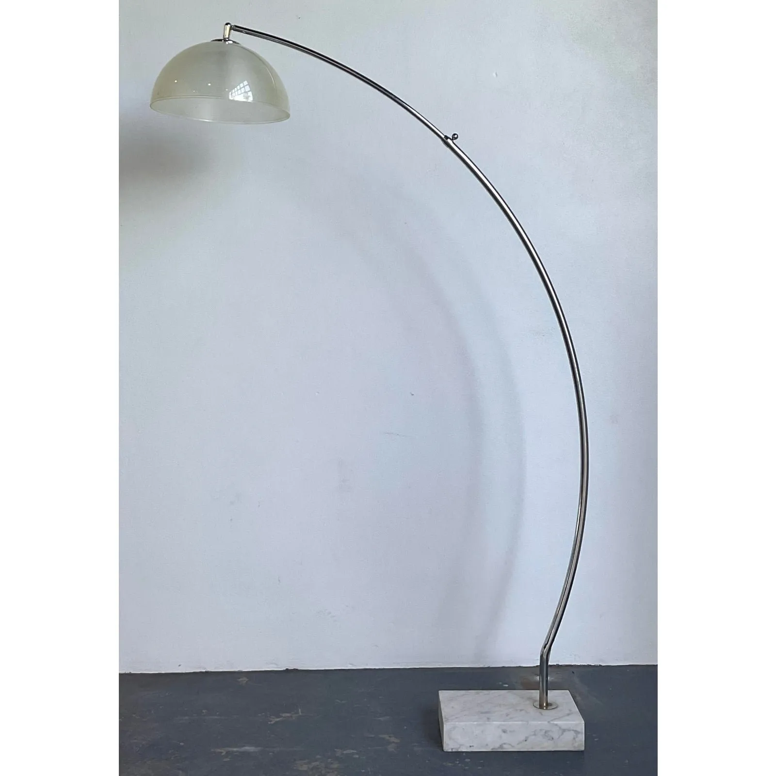 Vintage Chrome and Glass Arc Lamp — additional photo 4