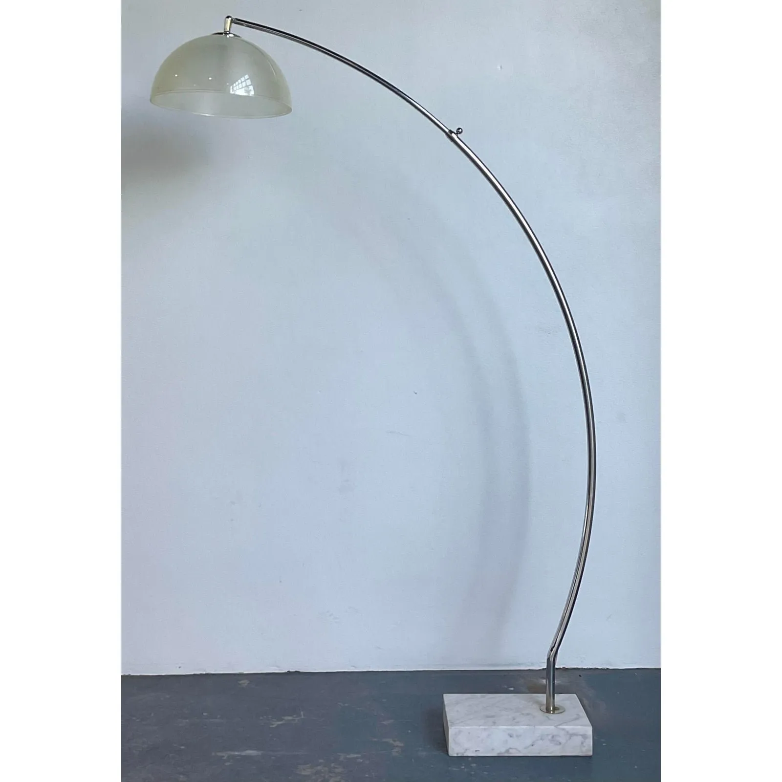 Vintage Chrome and Glass Arc Lamp — additional photo 5