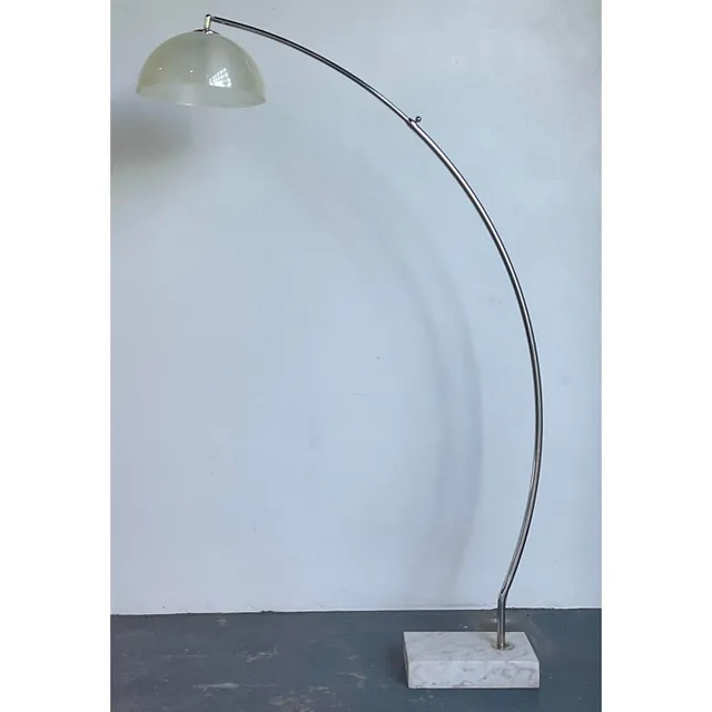 Vintage Chrome and Glass Arc Lamp — additional photo 5