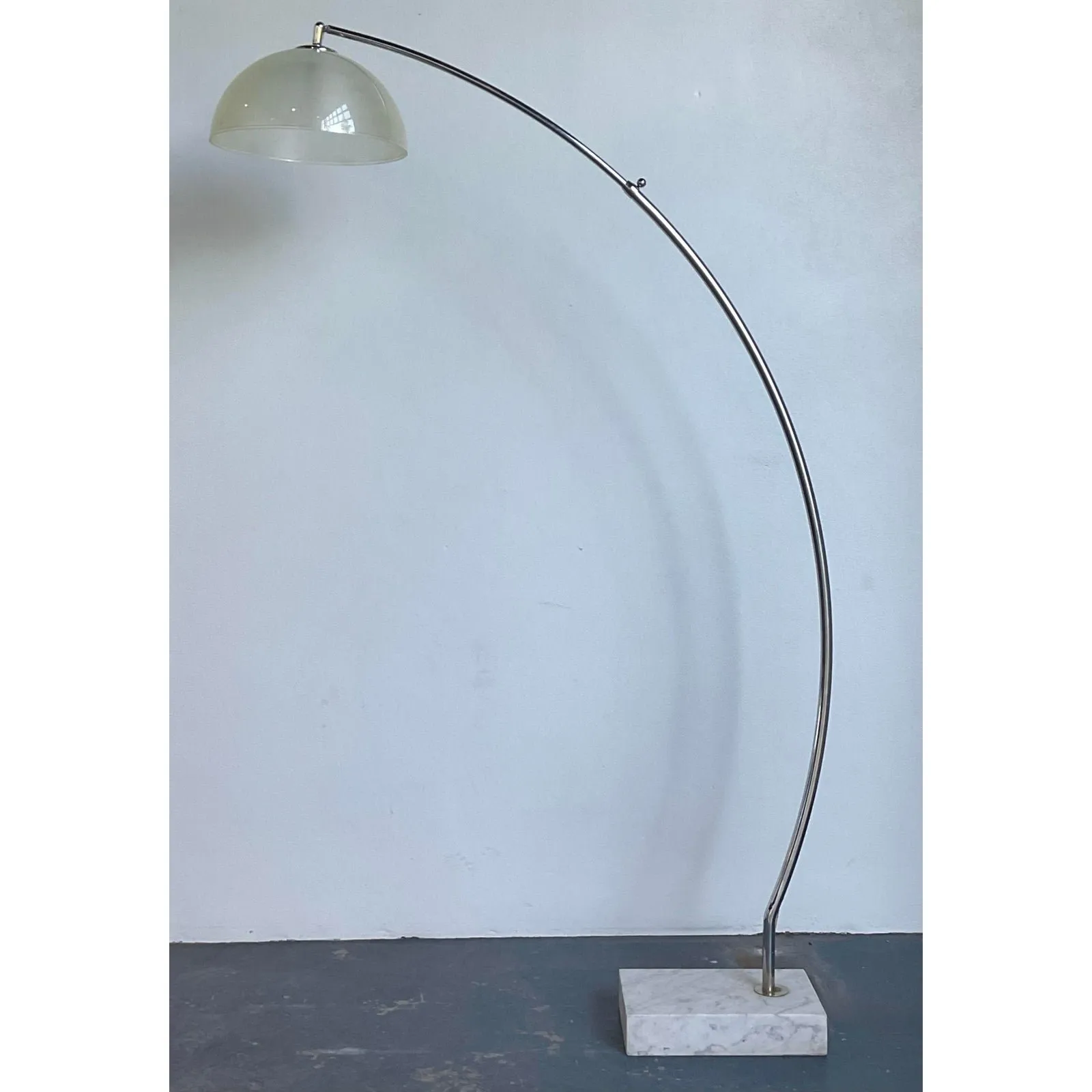 Vintage Chrome and Glass Arc Lamp — additional photo 3
