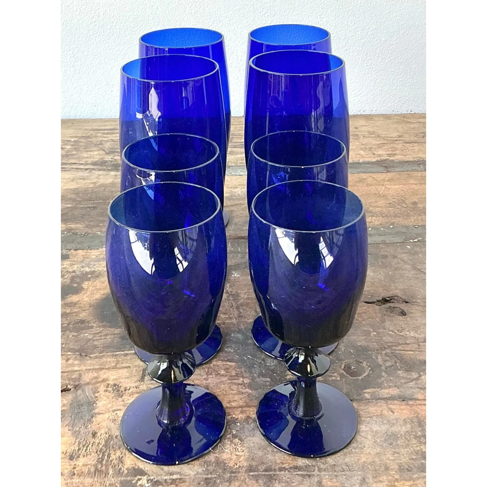 Vintage Cobalt Stemware - Set of 8 — additional photo 3