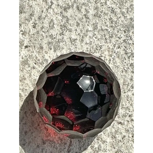 Vintage Regency Faceted Solid Glass Sphere — additional photo 4