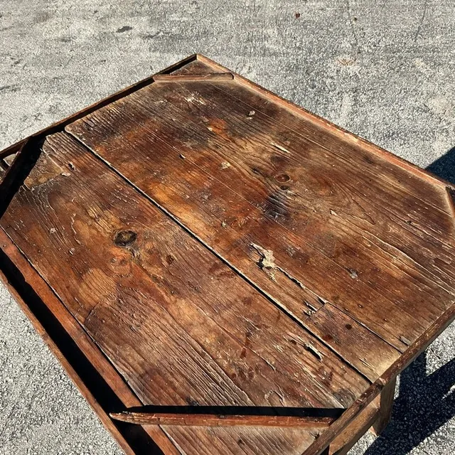 Early 20th Century Vintage Boho Primitive Side Table — additional photo 4