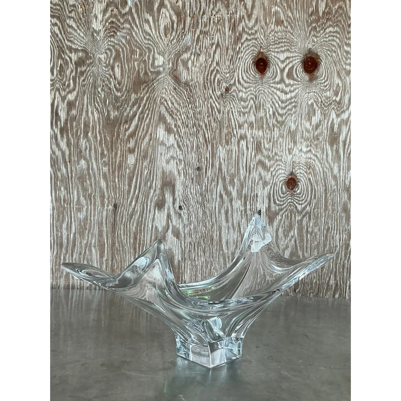 Vintage Boho Cofrac Art Ferrier Crystal Bowl — additional photo 4