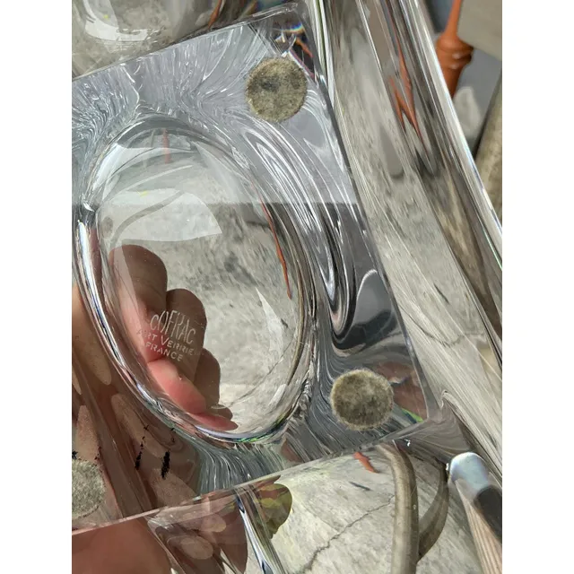 Vintage Boho Cofrac Art Ferrier Crystal Bowl — additional photo 5