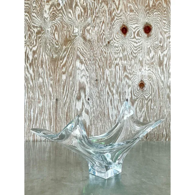 Vintage Boho Cofrac Art Ferrier Crystal Bowl — additional photo 6