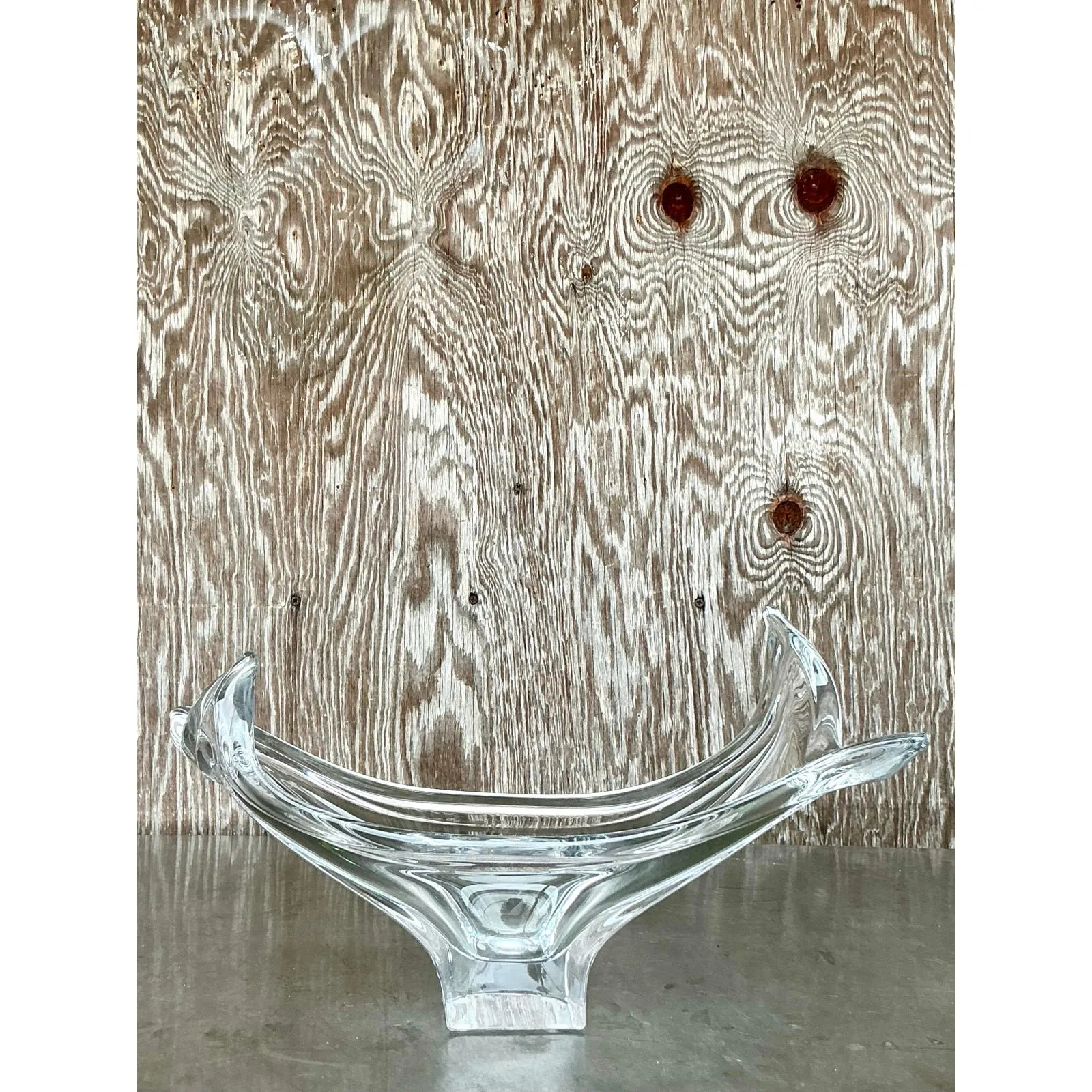 Vintage Boho Cofrac Art Ferrier Crystal Bowl — additional photo 7