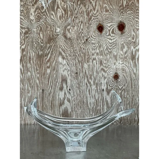 Vintage Boho Cofrac Art Ferrier Crystal Bowl — additional photo 8