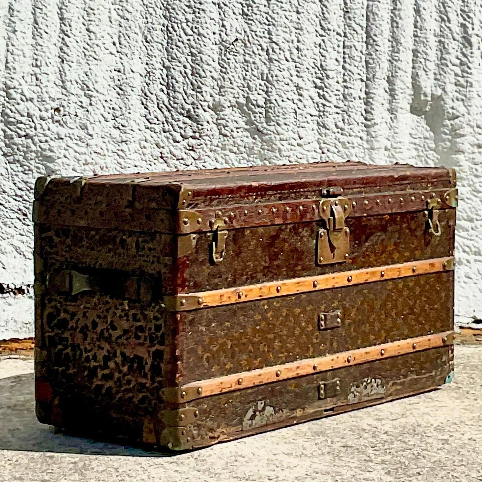 Vintage Boho Louis Vuitton Steamer Trunk — additional photo 3