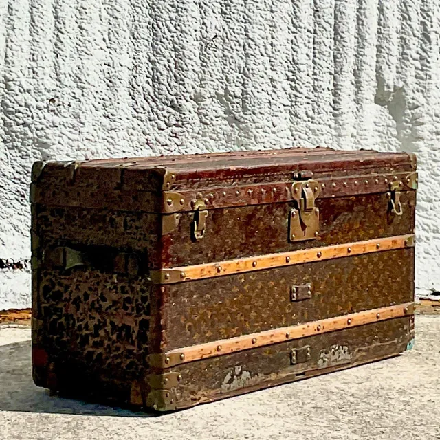 Vintage Boho Louis Vuitton Steamer Trunk — additional photo 3