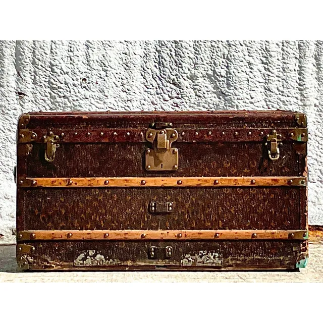 Vintage Boho Louis Vuitton Steamer Trunk — additional photo 2