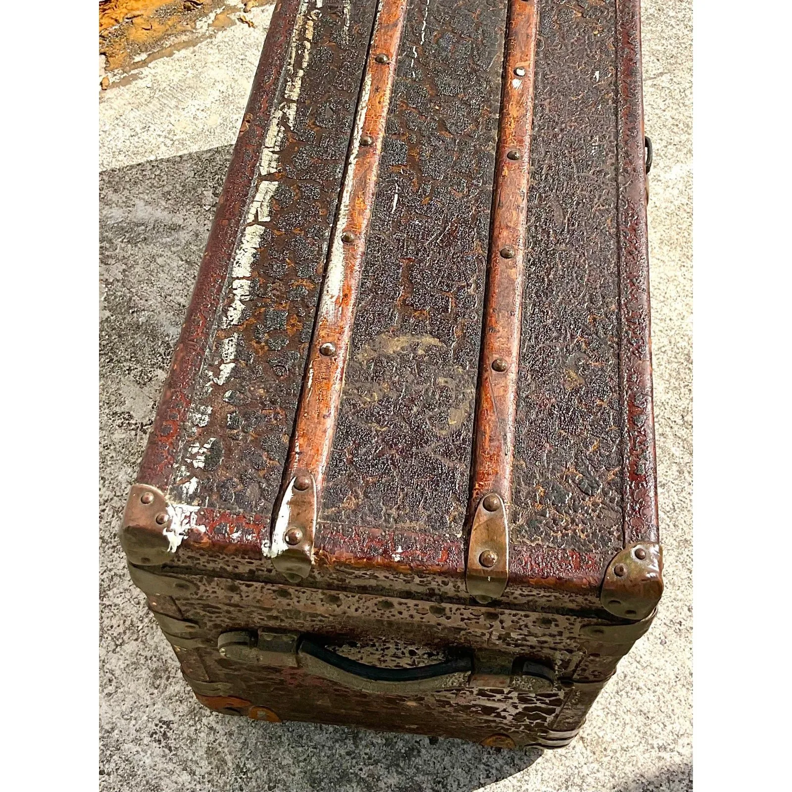 Vintage Boho Louis Vuitton Steamer Trunk — additional photo 4