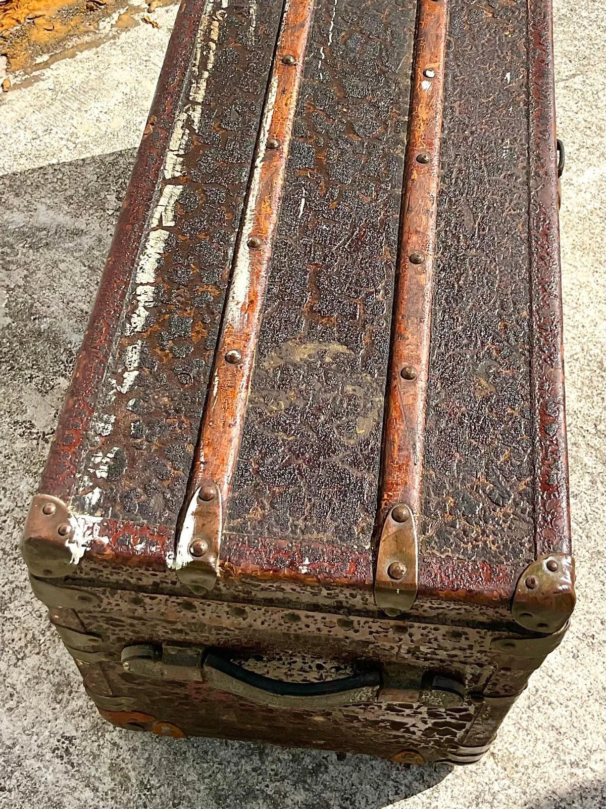 Vintage Boho Louis Vuitton Steamer Trunk — additional photo 3