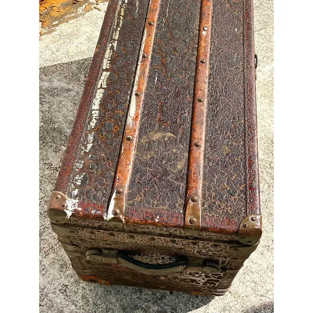 Vintage Boho Louis Vuitton Steamer Trunk — additional photo 4