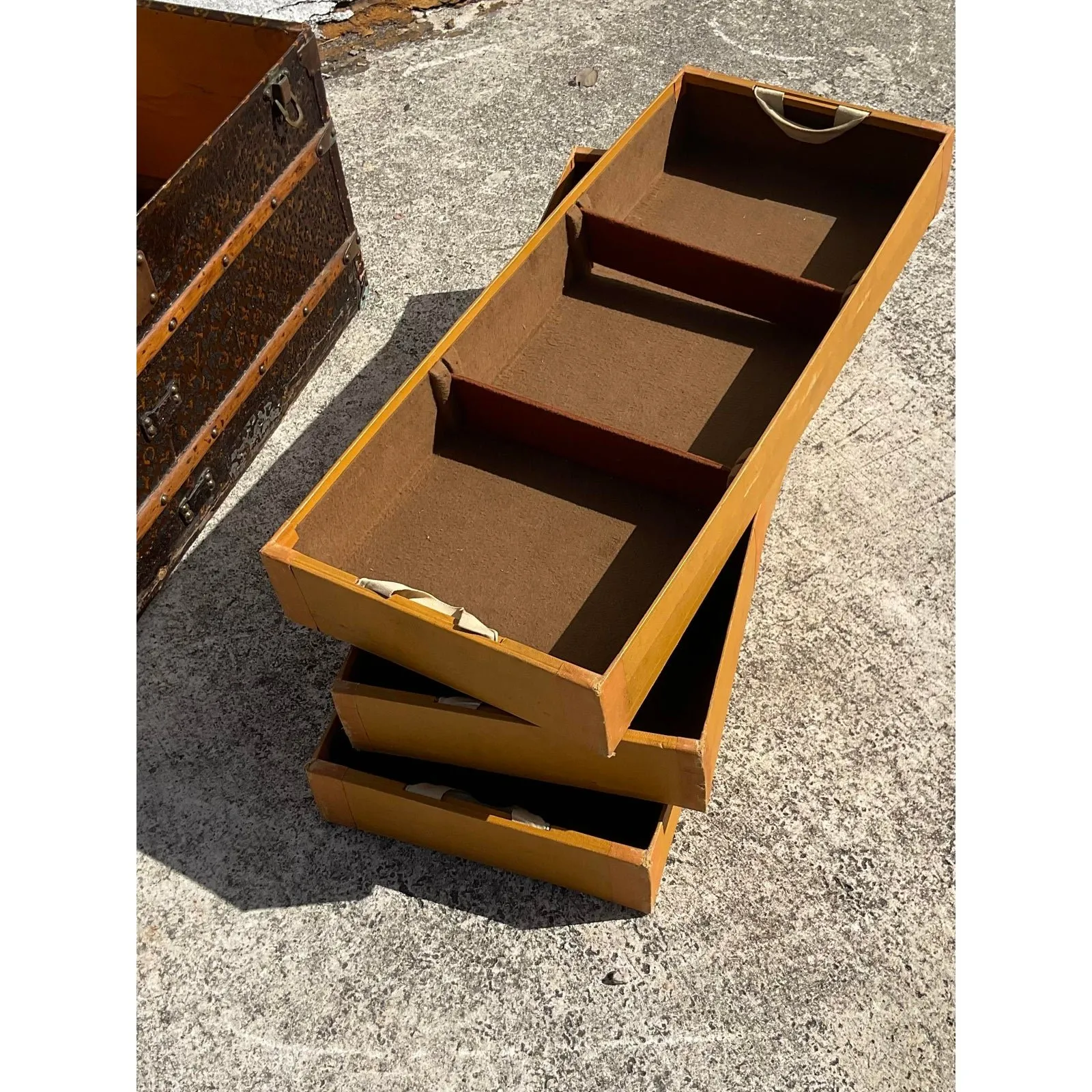 Vintage Boho Louis Vuitton Steamer Trunk — additional photo 5