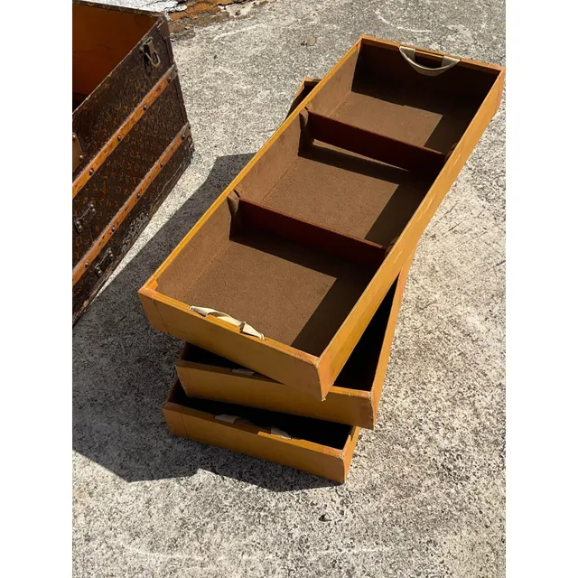 Vintage Boho Louis Vuitton Steamer Trunk — additional photo 5