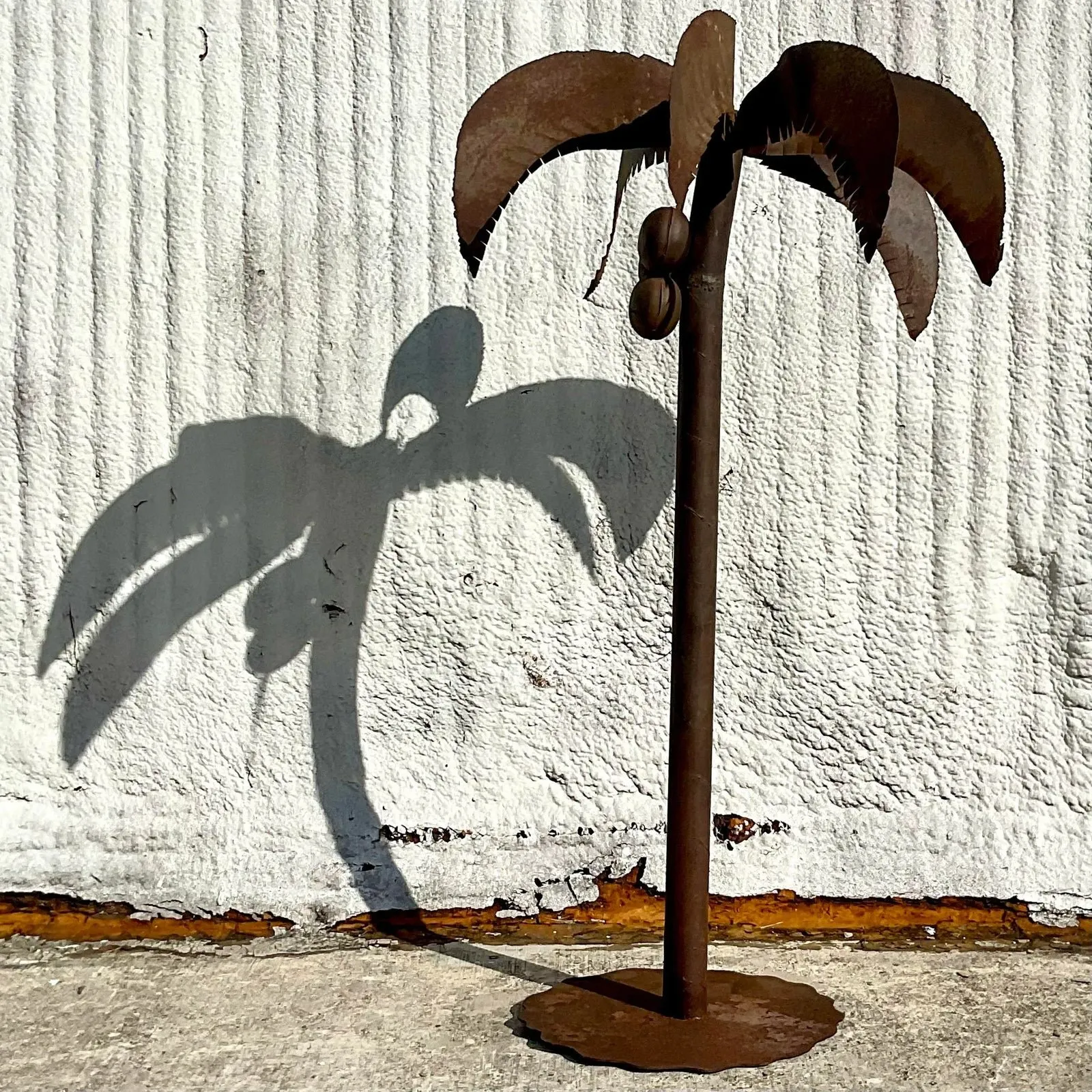 Vintage Monumental Patinated Metal Palm Tree — additional photo 2