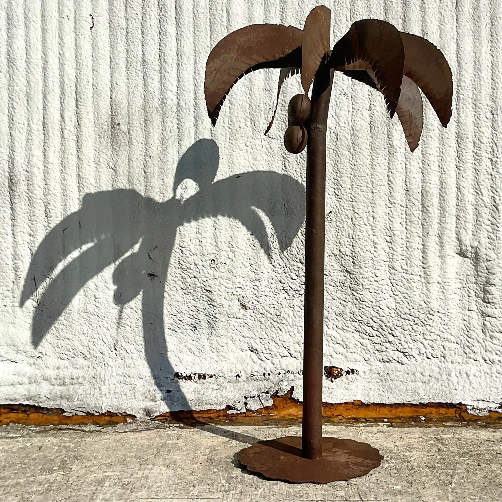Vintage Monumental Patinated Metal Palm Tree — additional photo 3