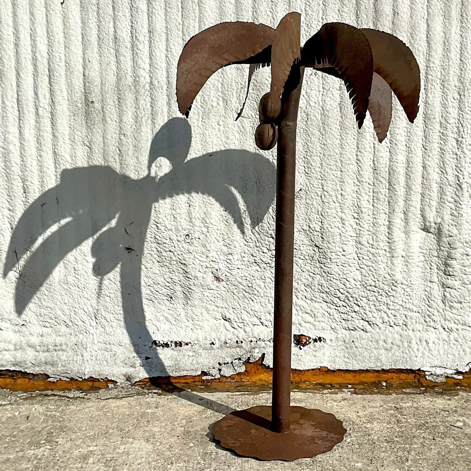 Vintage Monumental Patinated Metal Palm Tree — additional photo 5