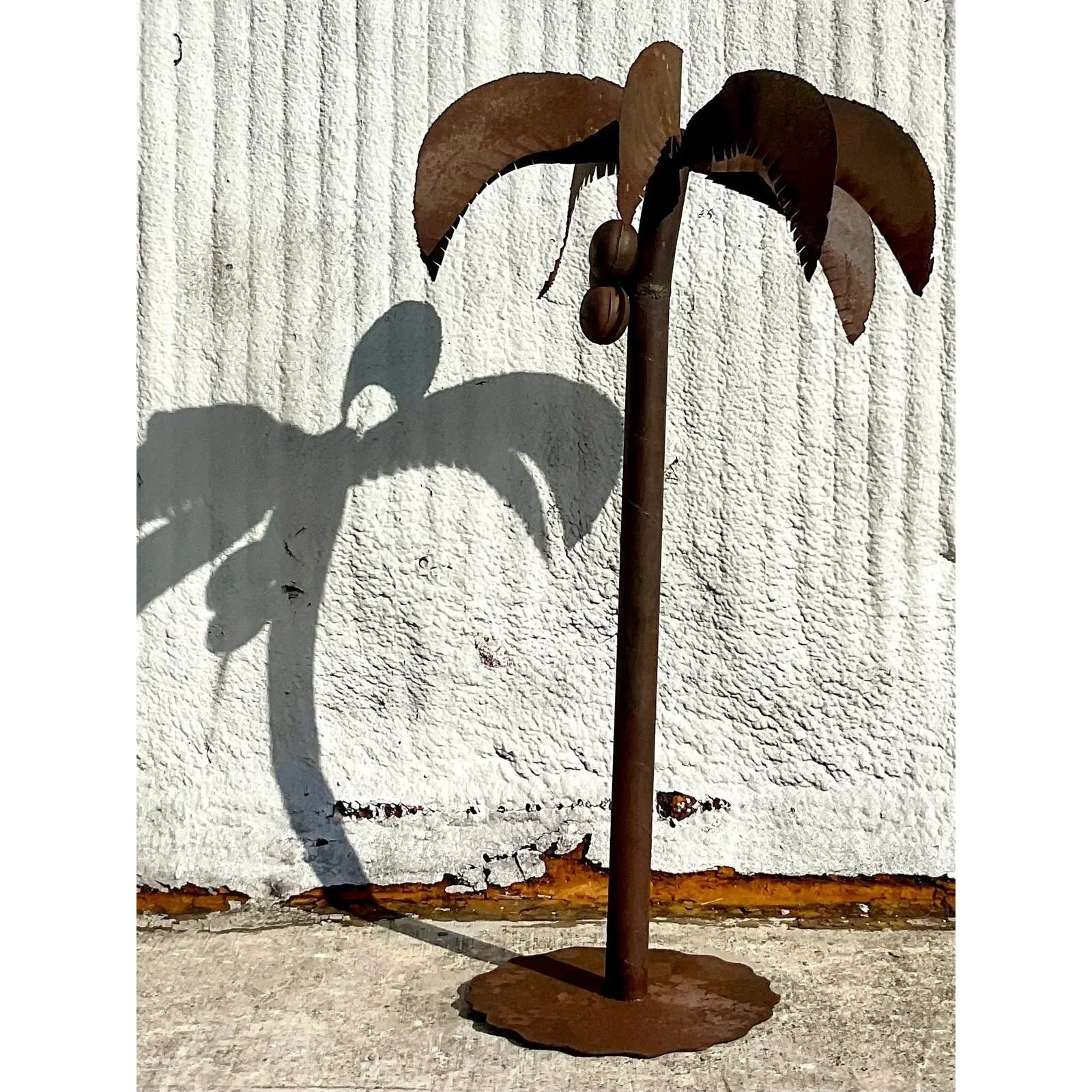 Vintage Monumental Patinated Metal Palm Tree — additional photo 6