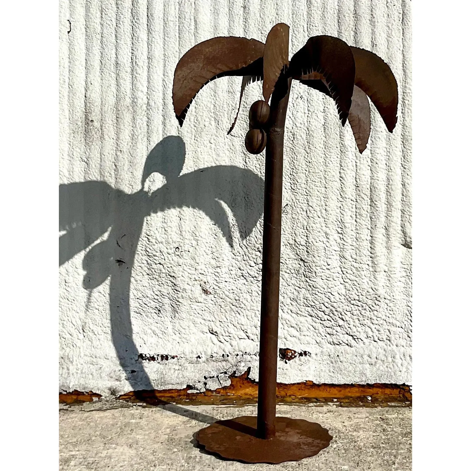 Vintage Monumental Patinated Metal Palm Tree — additional photo 7