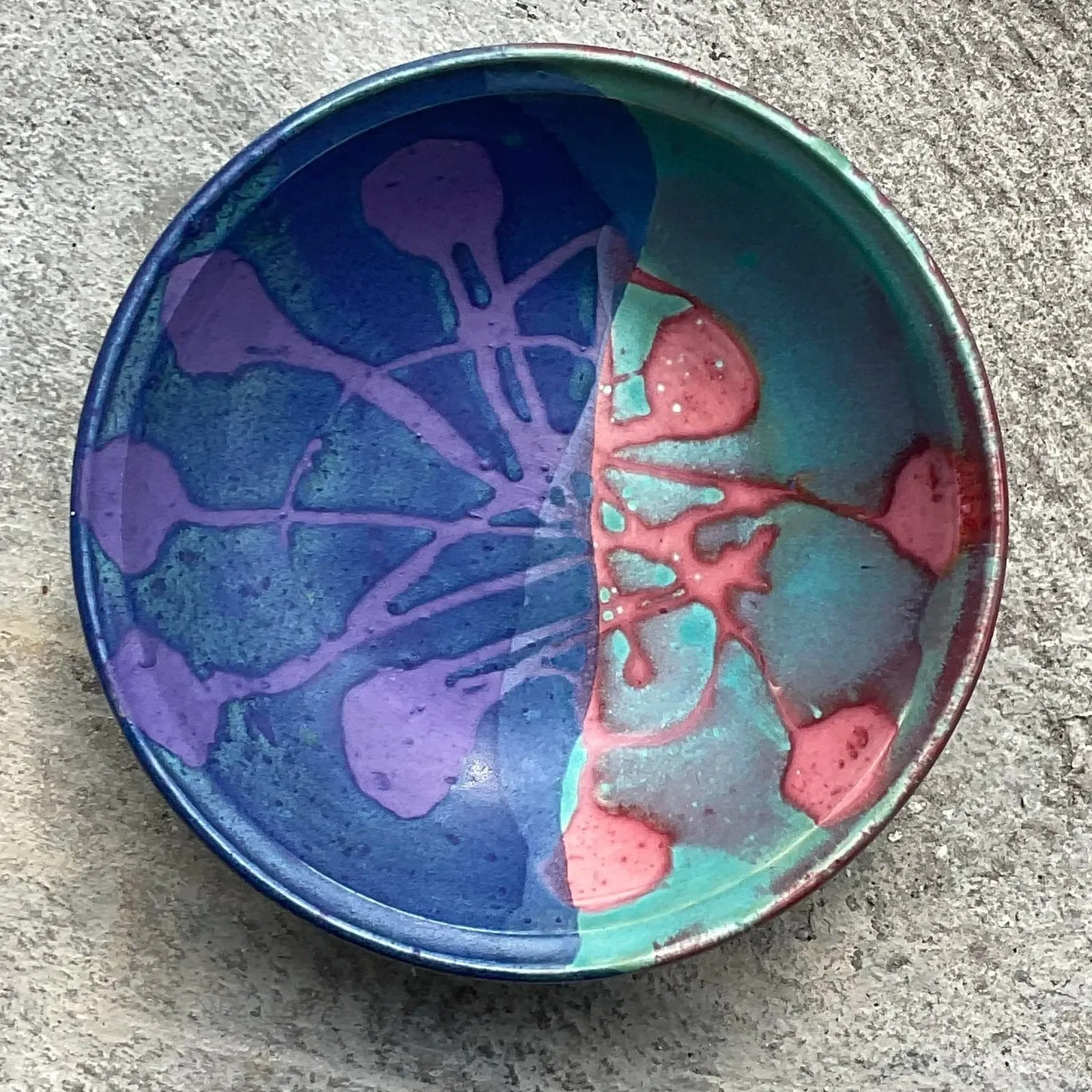 Vintage Boho Signed Studio Pottery Bowl — additional photo 3