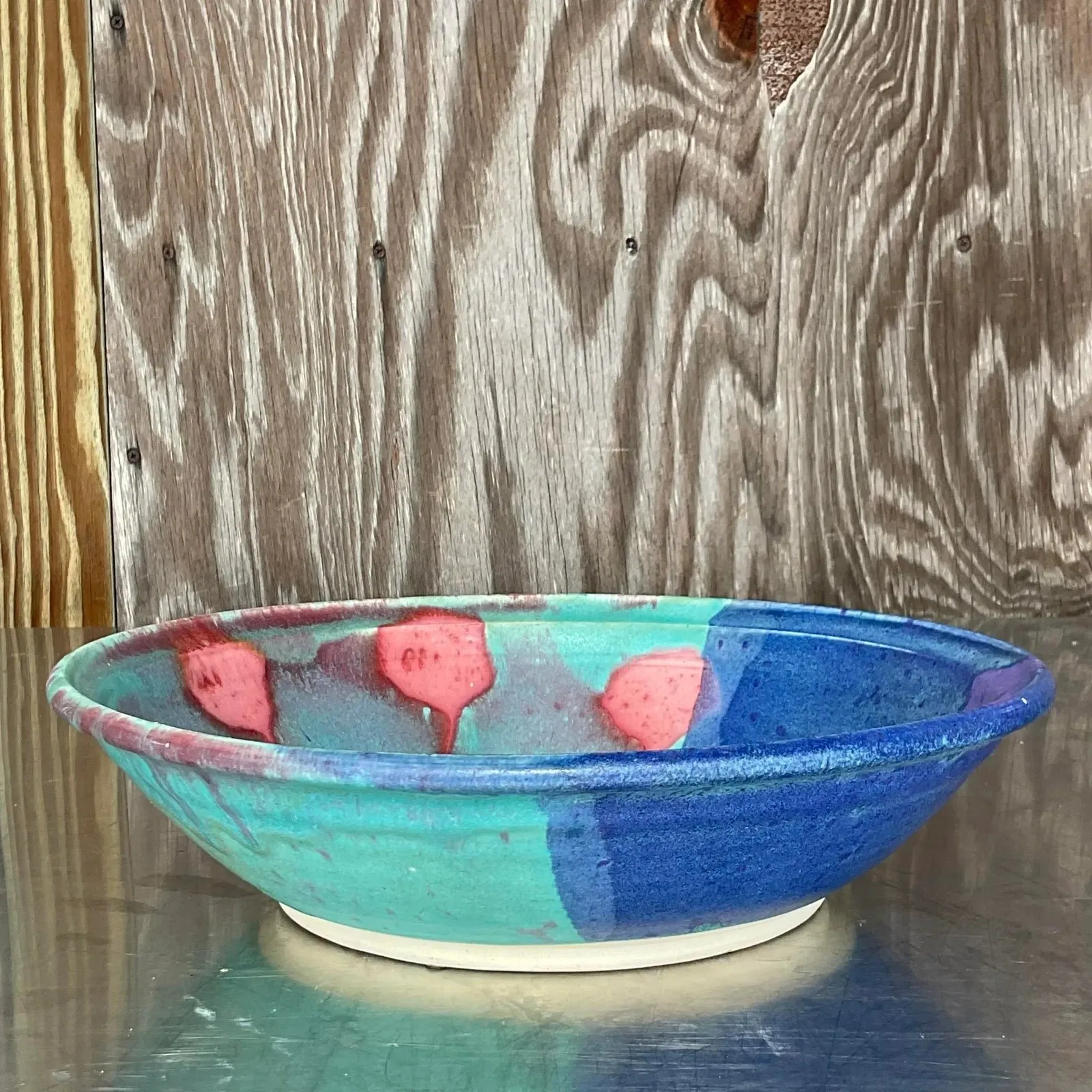 Vintage Boho Signed Studio Pottery Bowl — additional photo 7