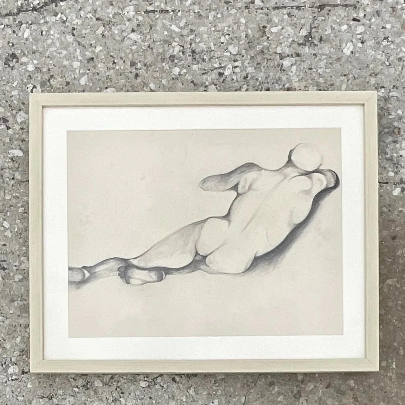 Vintage Boho 1930s Pencil Sketch of Man — additional photo 5