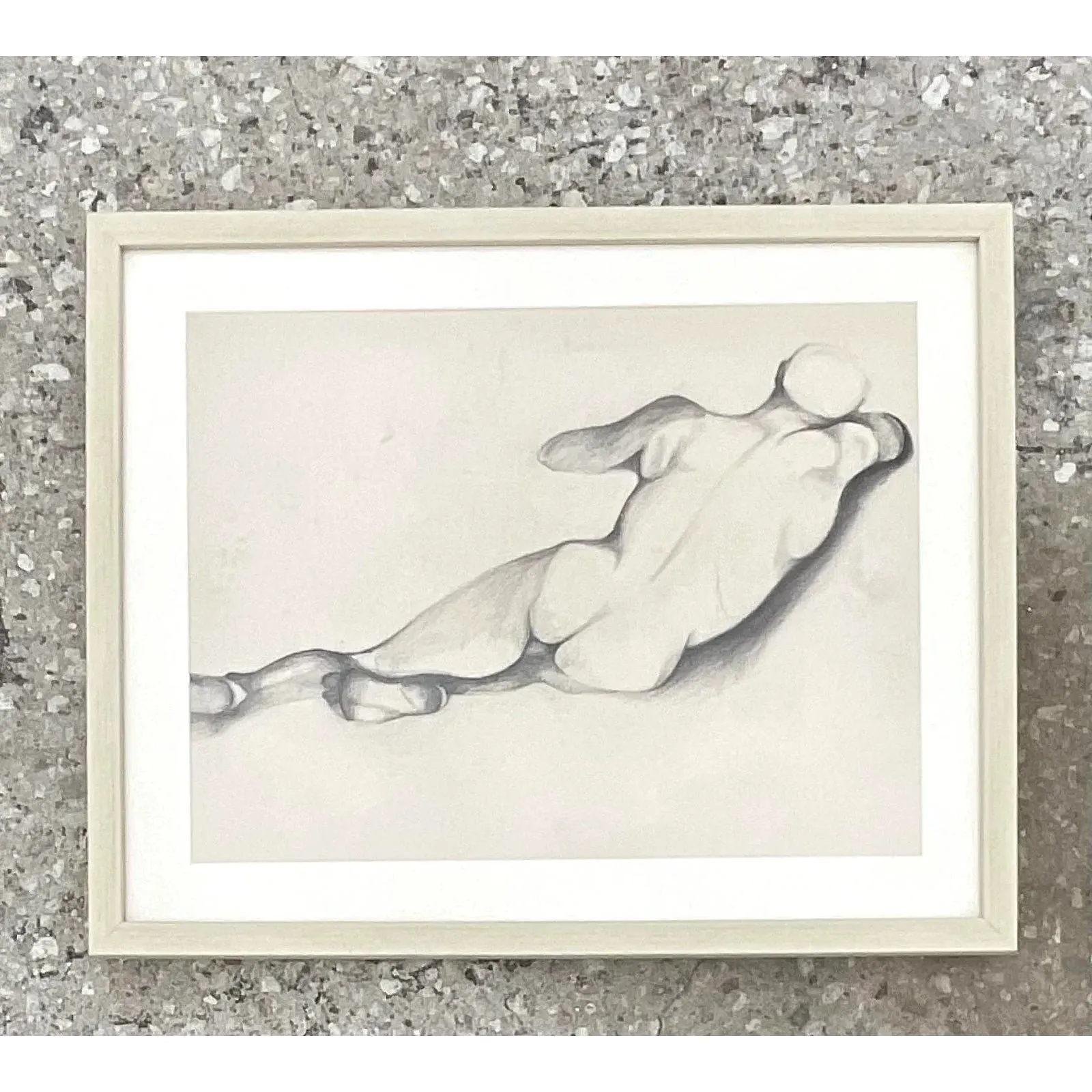 Vintage Boho 1930s Pencil Sketch of Man — additional photo 7