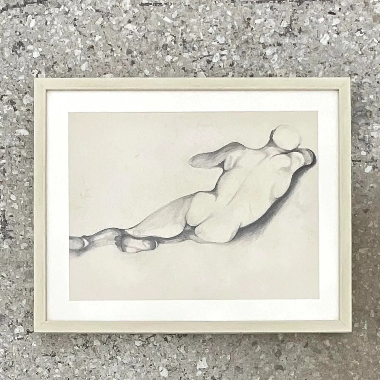 Vintage Boho 1930s Pencil Sketch of Man — additional photo 8