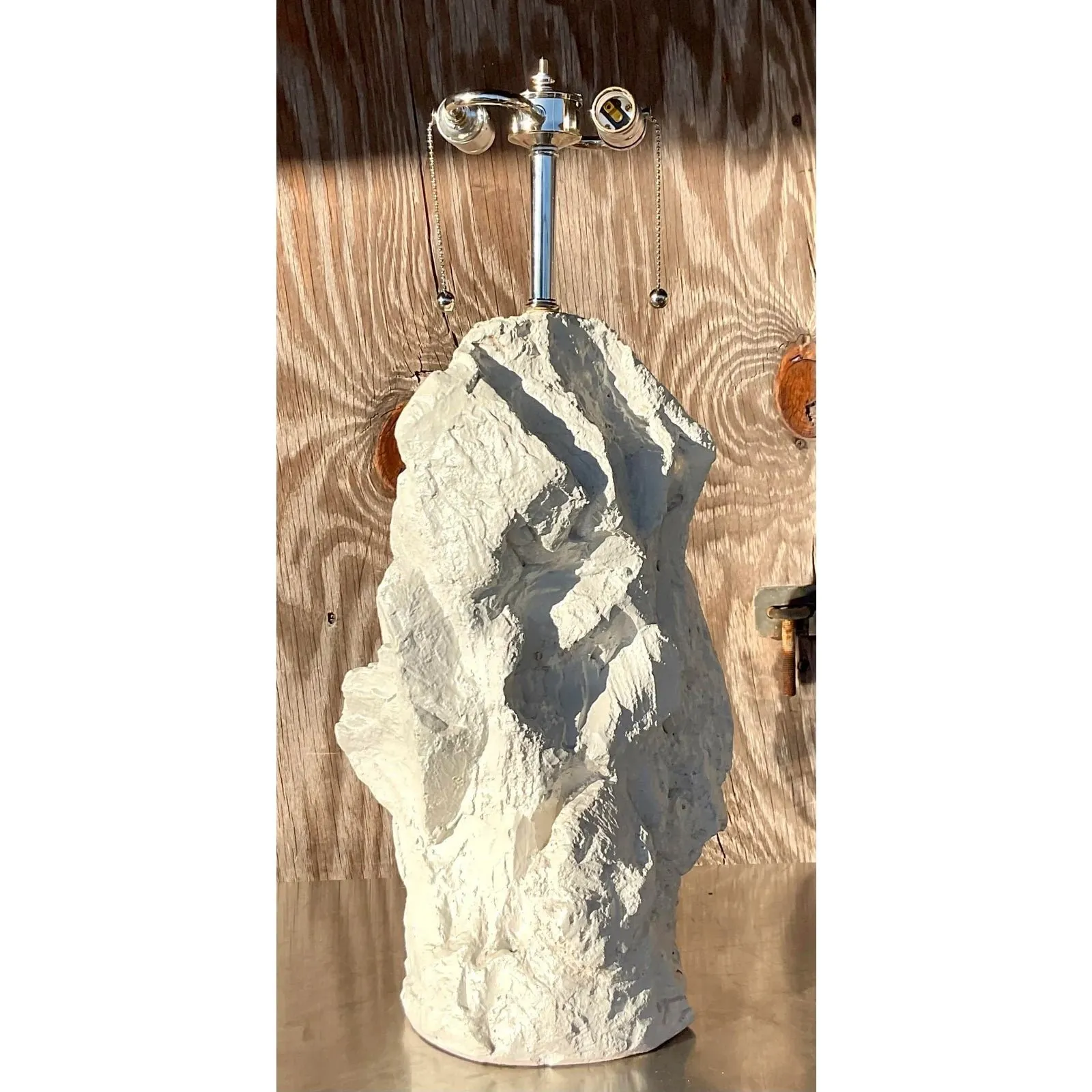 Vintage Boho Plaster Rock Lamp After Sirmos — additional photo 5