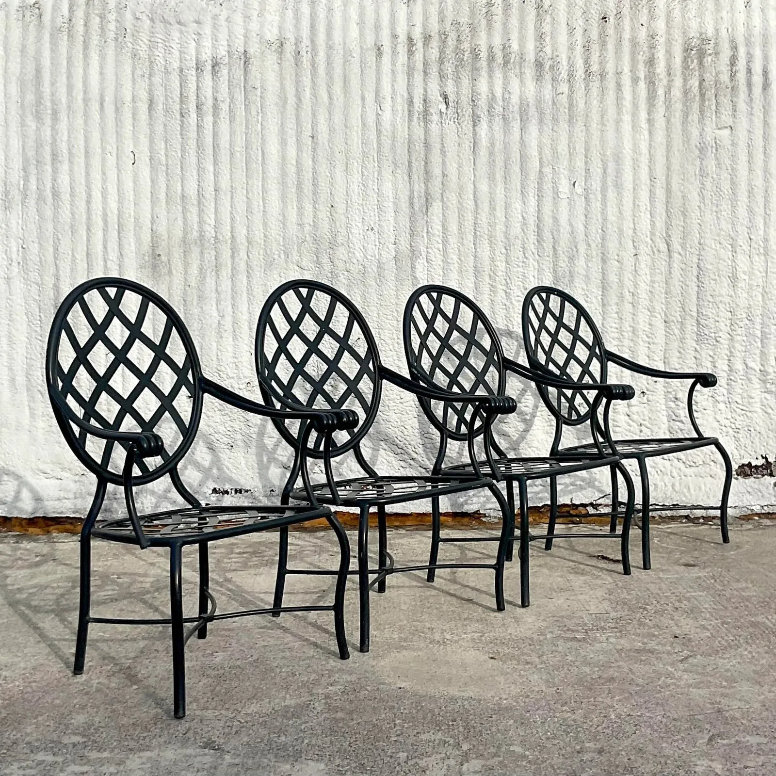 Vintage Coastal Brown Jordan “Grenada” Aluminum Dining Chairs - Set of 4 — additional photo 8