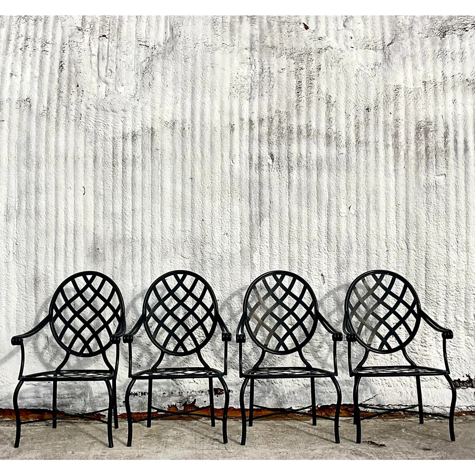 Vintage Coastal Brown Jordan “Grenada” Aluminum Dining Chairs - Set of 4 — additional photo 2
