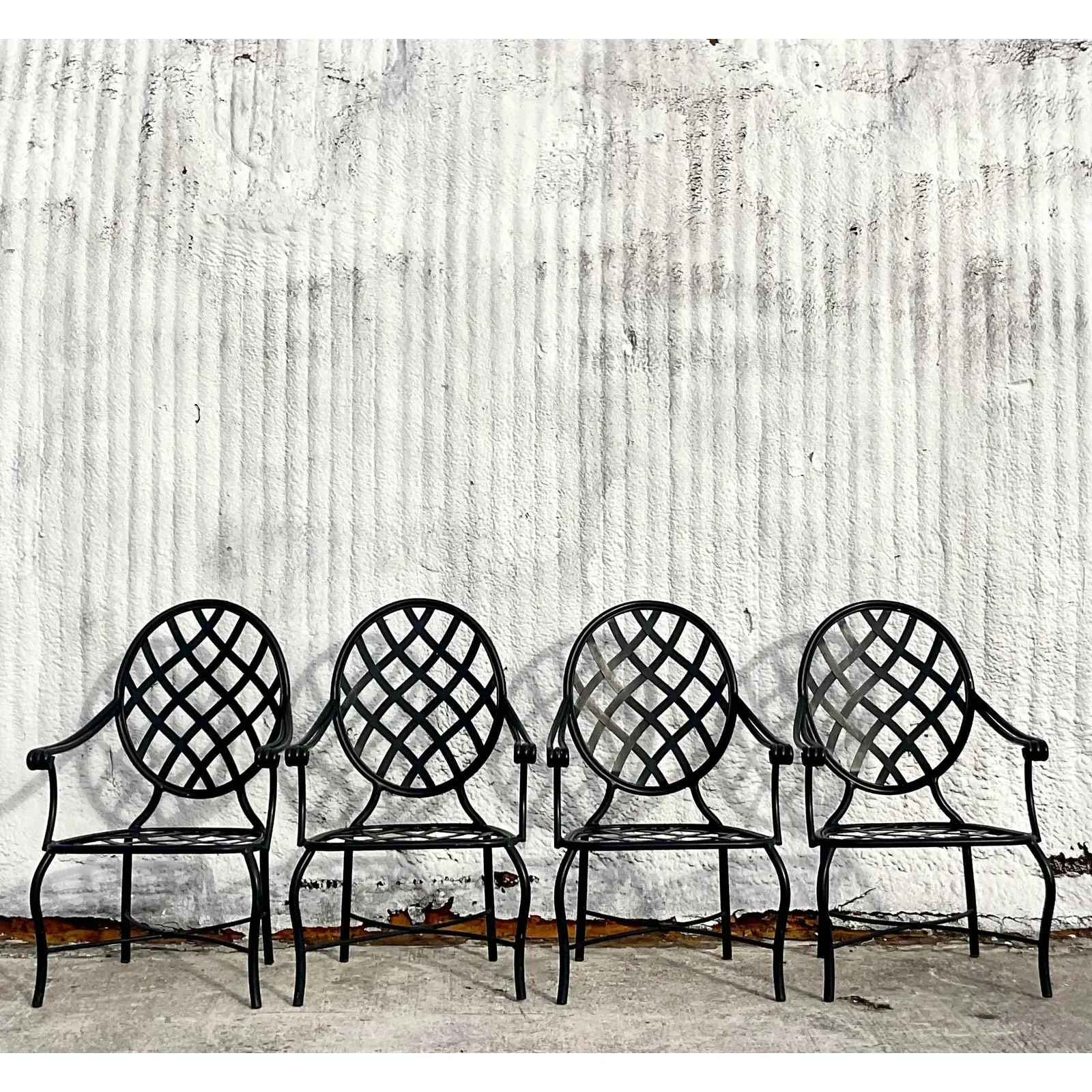 Vintage Coastal Brown Jordan “Grenada” Aluminum Dining Chairs - Set of 4 — additional photo 6
