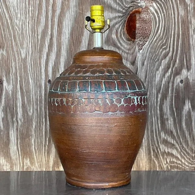 Vintage Boho Ceramic Circles Lamp — additional photo 1