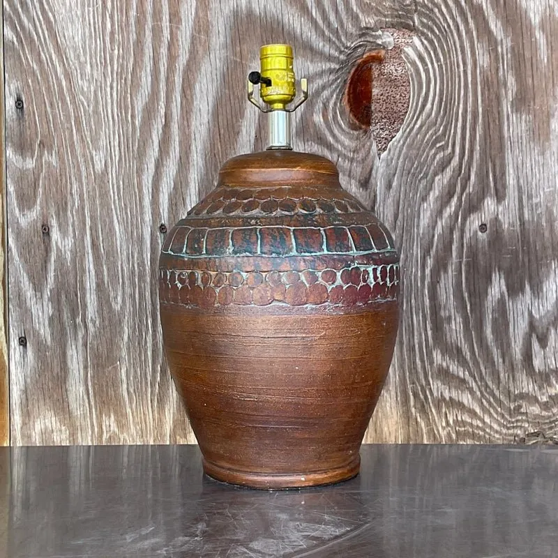 Vintage Boho Ceramic Circles Lamp — additional photo 3