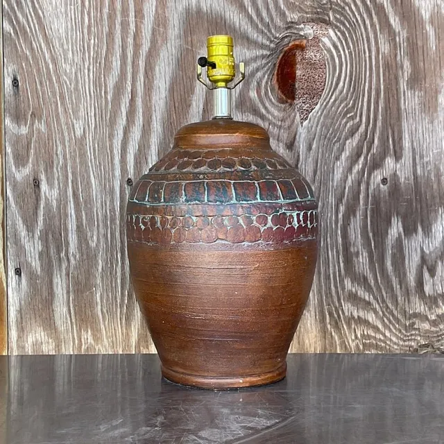 Vintage Boho Ceramic Circles Lamp — additional photo 3