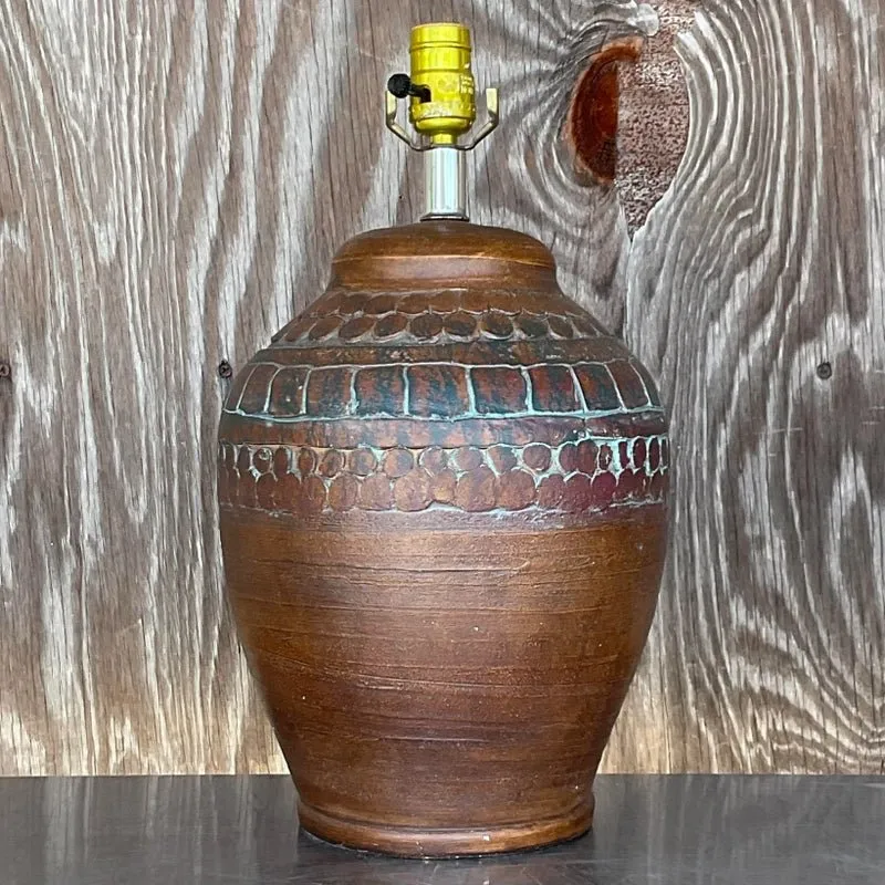 Vintage Boho Ceramic Circles Lamp — additional photo 4
