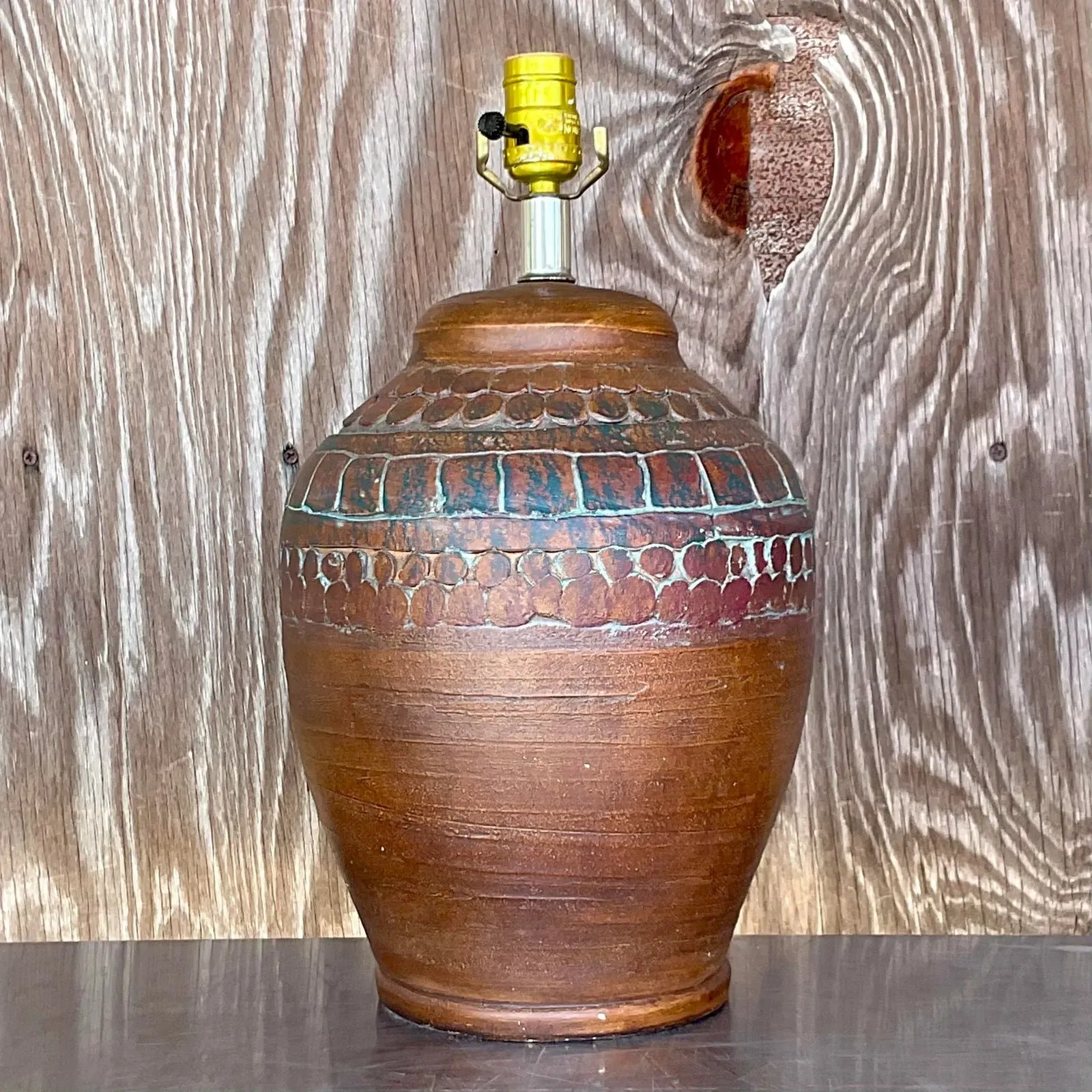 Vintage Boho Ceramic Circles Lamp — additional photo 6