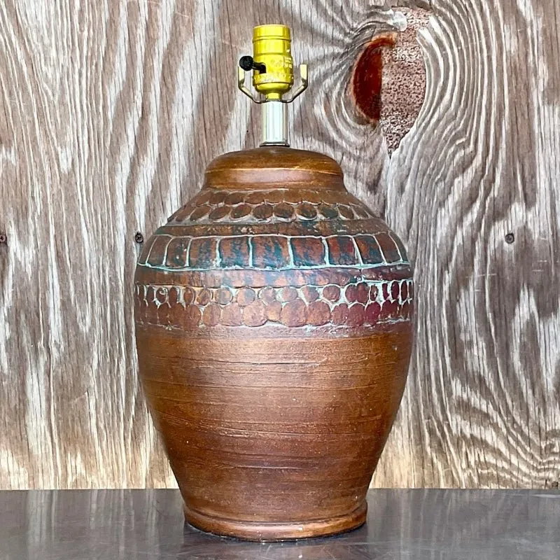 Vintage Boho Ceramic Circles Lamp — additional photo 7
