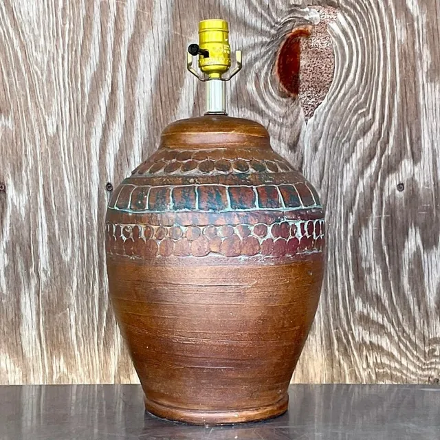 Vintage Boho Ceramic Circles Lamp — additional photo 7
