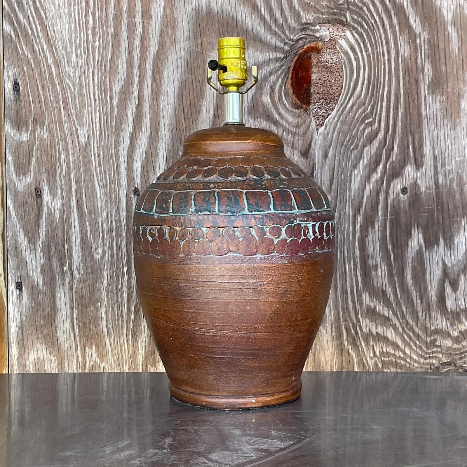 Vintage Boho Ceramic Circles Lamp — additional photo 8
