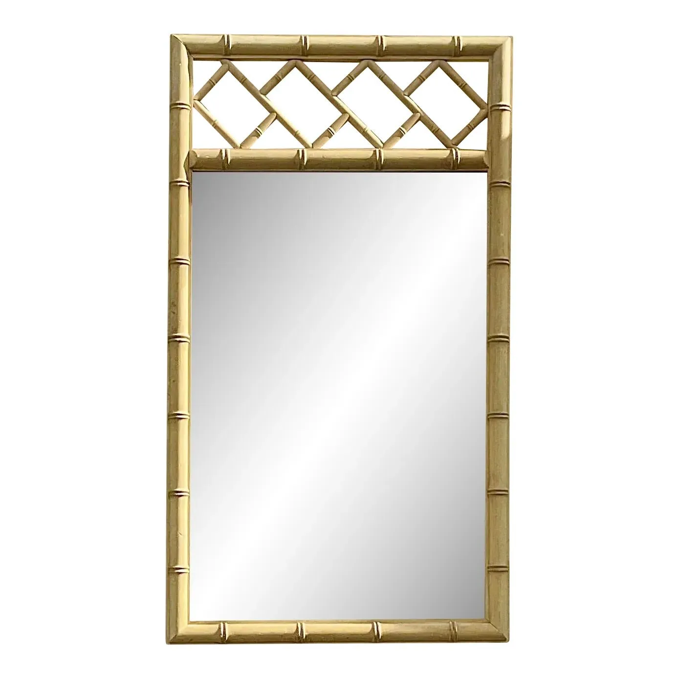 Vintage Chinese Chippendale Wood Vertical Mirror — additional photo 1