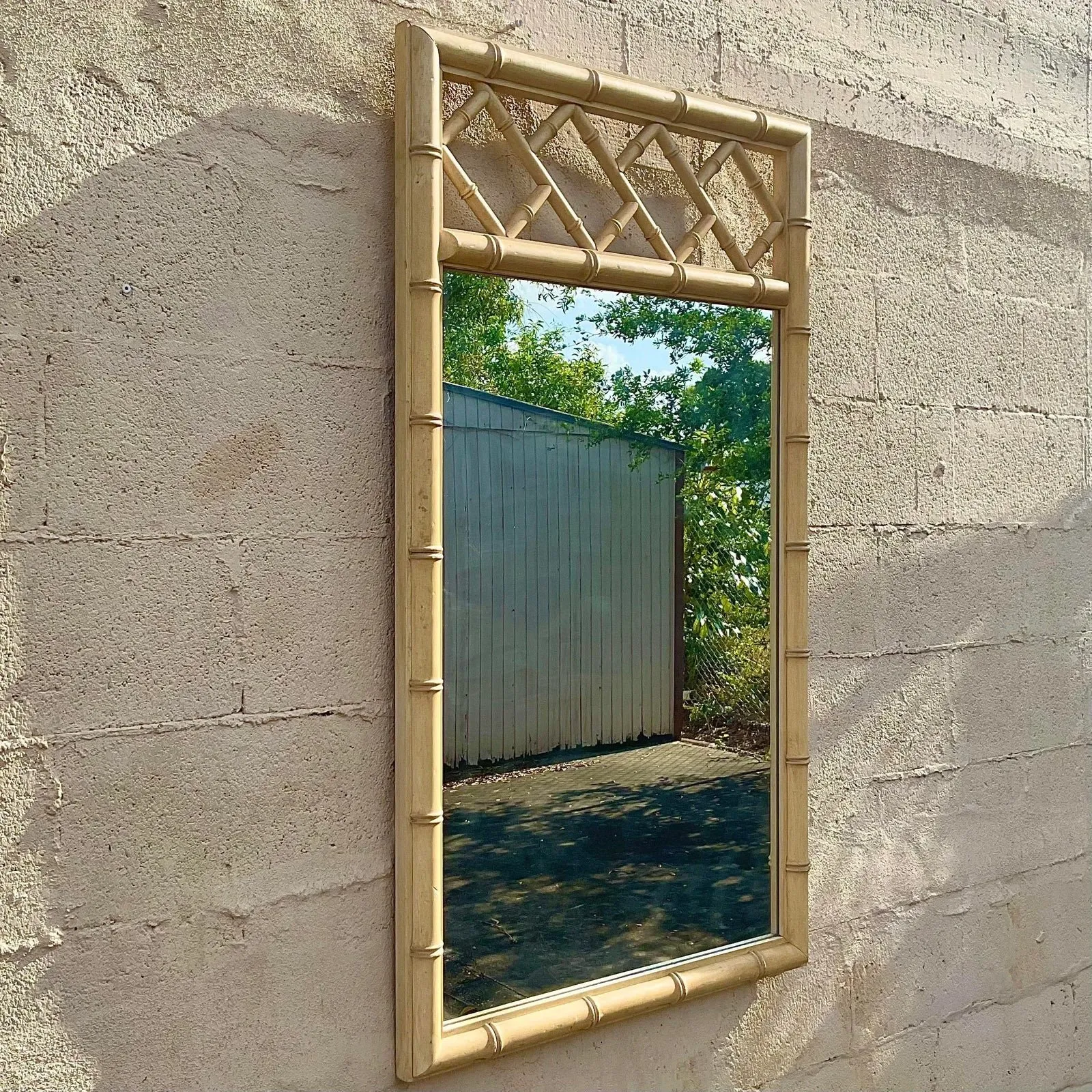 Vintage Chinese Chippendale Wood Vertical Mirror — additional photo 4