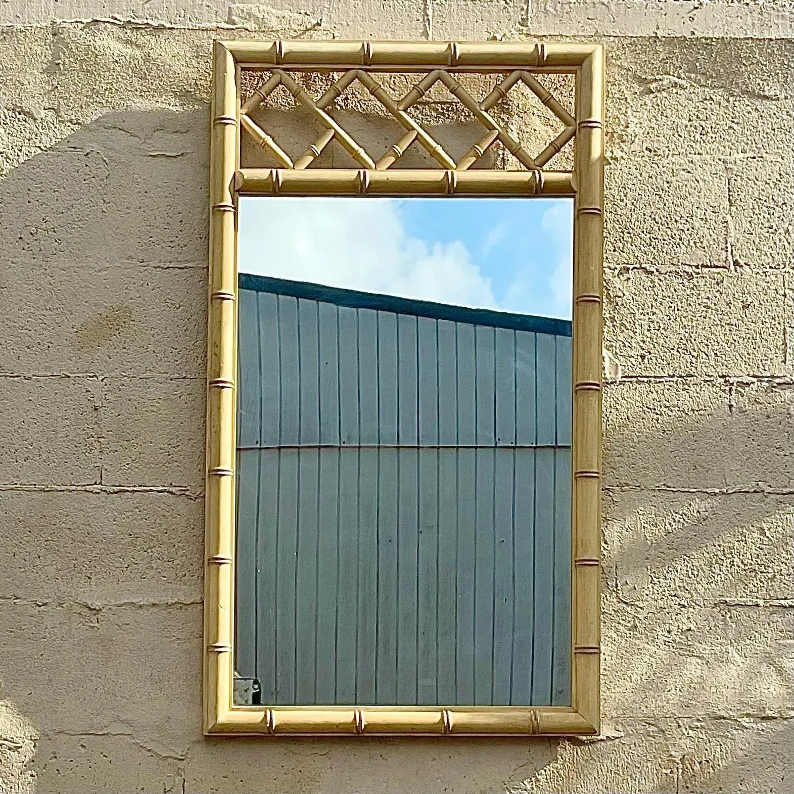 Vintage Chinese Chippendale Wood Vertical Mirror — additional photo 6
