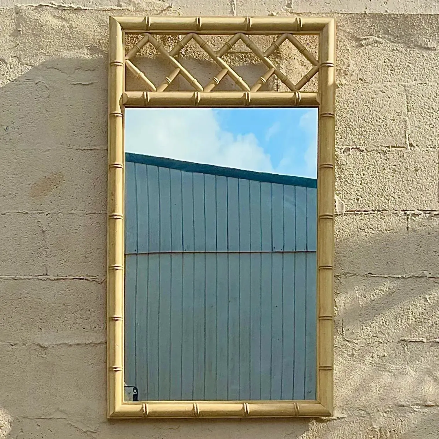 Vintage Chinese Chippendale Wood Vertical Mirror — additional photo 7