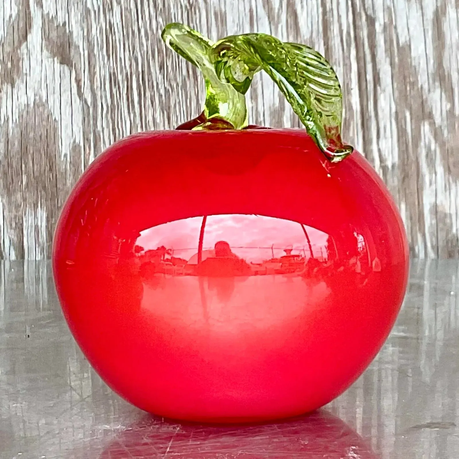Vintage Postmodern Art Glass Apple — additional photo 6